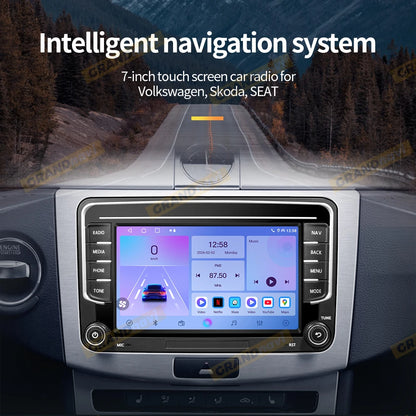 GRANDnavi Android13 Car Radio GPS For VW Volkswagen Skoda Octavia Golf 5 6 Touran Passat B6 Polo Jetta 2Din Multimedia Player
