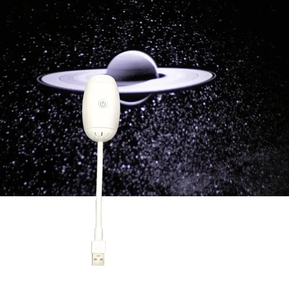 LED Starry Car Ambient Light USB Adjustable Focus Saturn Galaxy Large Range Projection Romantic Party Interior Decor Light