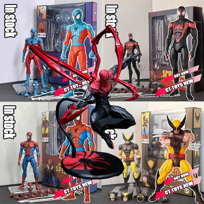Full Range In Stock Ct Toys Spiderman Mafex 143 Ben Reilly Comic Ver The Amazing Spider-Man 001 Anime Action Figure Toys Gift
