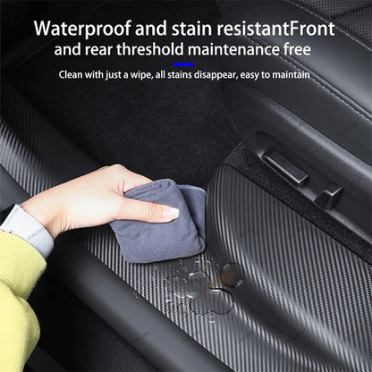 For Tesla Model YL 2026 TPE Front Rear Door Sill Protector Threshold Strip Waterproof Anti-kick Guard Panel Interior Accessories