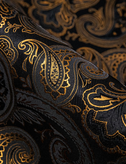 Gold Paisley Bright Shirts Men Autumn Long Sleeve Casual Flower Shirts For Men Designer Fit Dress Shirts BCY-07