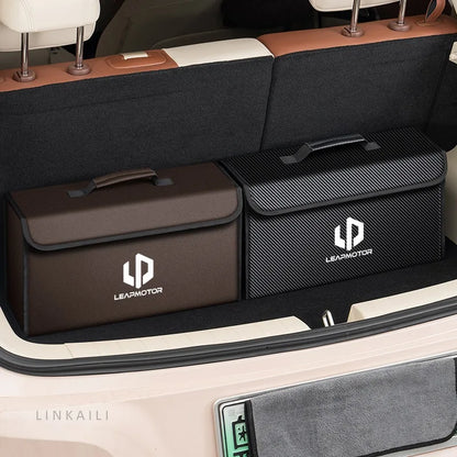 Suitable for Leapmotor C10 T03 A10 B10 C10 C01 C11 C16 D19 car carbon fiber trunk storage box large capacity foldable storage bo