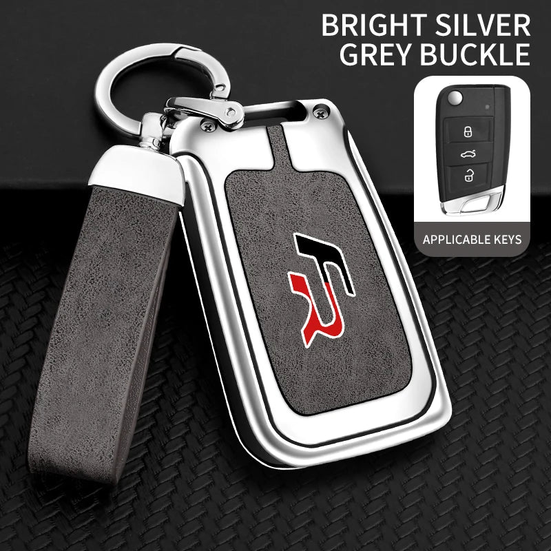 Suitable for Seat Ateca Leon FR 2 Ibiza zinc alloy car key cover high-end genuine leather car key case buckle auto accessories