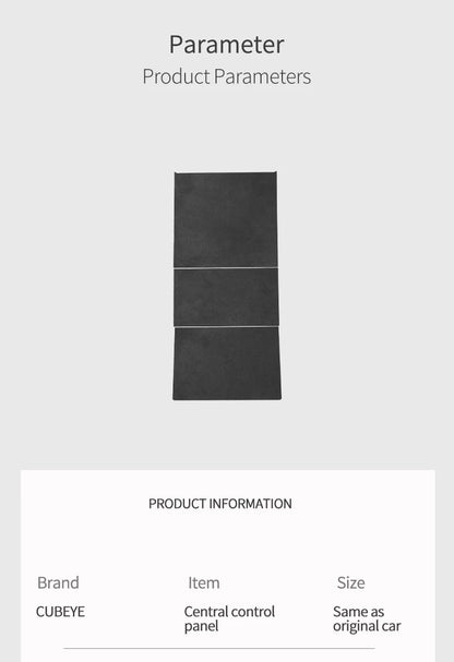 For Tesla Model 3 (2024-) Model Y(2025-) Center Console Panel Trim Sticker Anti Scratch Car Interior Accessory Made of Alcantara