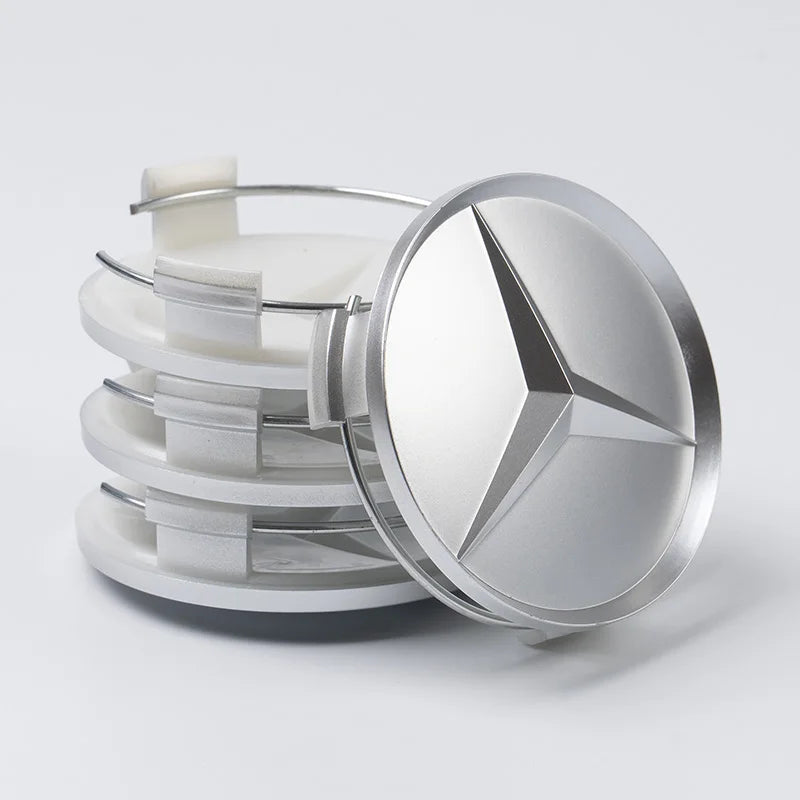 4pcs 75mm Car Wheel Center Hub Caps Cover Auto Accessories For Mercedes Benz Amg C180 C200 C260 W108 W124 W126 W140 W168 W176 AA