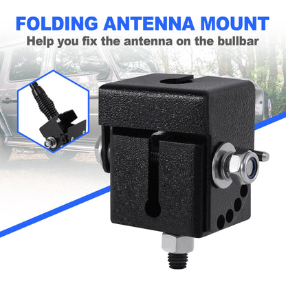 Heavy Duty UHF Radio Folding Bracket Mount Adjustable Fold Down Bull Bar Mount Holder for Car Off-Road SUV Vehicle Accessories