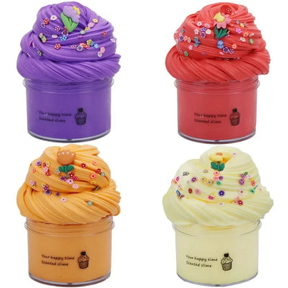 Butter Slime Kit 100ML Super Soft and Non-Stick DIY Fluffy Putty Stress Relief Toys Party Favor Toys For Kids Birthday Gifts