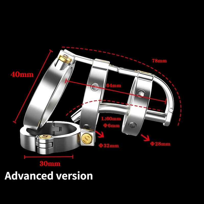 Stainless Steel Removable with thorns Chastity Cage Urethral Plug BDSM Male Chastity Device Cock Cage Penis Ring Adult Sex Toys