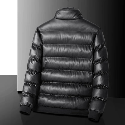 2024 Autumn/Winter New Men's Cowboy Coat Men's Youth Collar Jacket Men Single row Concealed Buckle Casual top big size