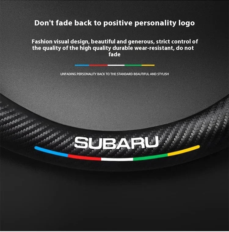 For Subaru STI Brz Wrx Xv Ascent Forester Outback Impreza Legacy Car Suede Carbon fiber Anti-slip Ventilate Steering Wheel Cover