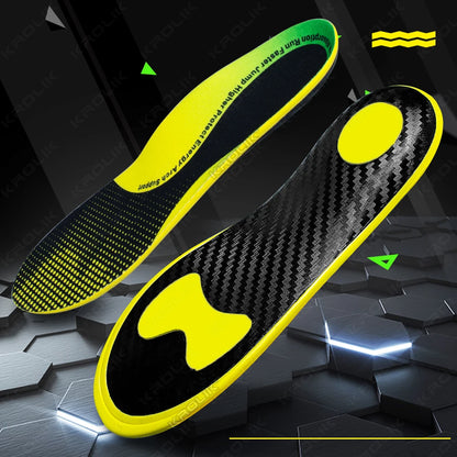 Premium Carbon Fiber Shoe Insoles For Men Women Enhanced Bounce Impact Reduction Athletic Basketball Shoe Cushioning