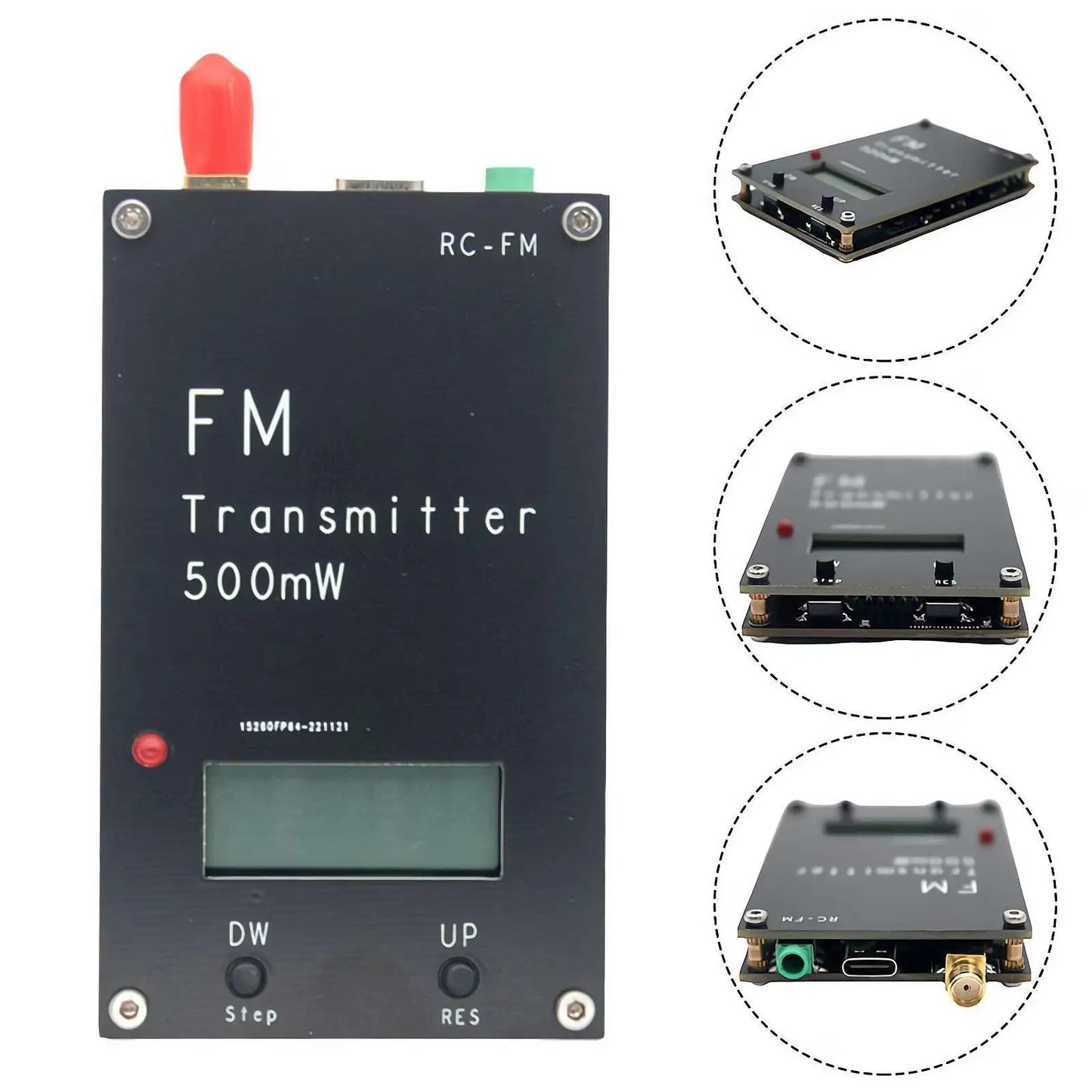Auto 2000M FM Transmitter LED Digital Display Audio Stereo FM Transmitter USB TYPE-C CAR Radio Broadcast Campus Radio Station