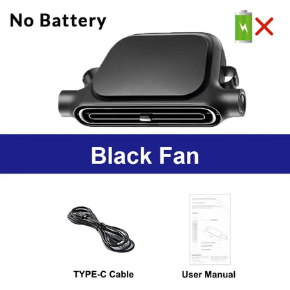 Summer Car Seat Cooling Fan 3 Speed Quiet USB Headrest Ventilation 5V Portable Backseat Cooler with 3000mAh Battery or Corded