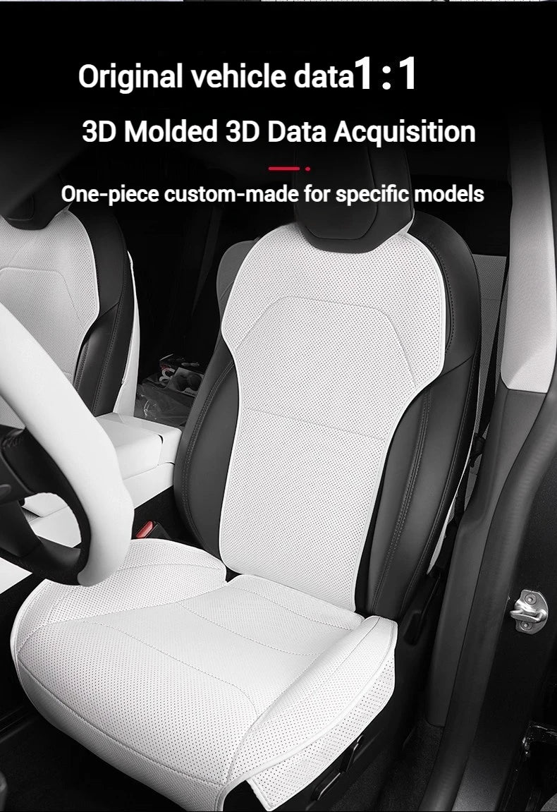 For Tesla Model Y Juniper 2025+ & 2026 Nappa Leather Seat Cushion Ventilation Comfortable Split Single Sitting Back row Set