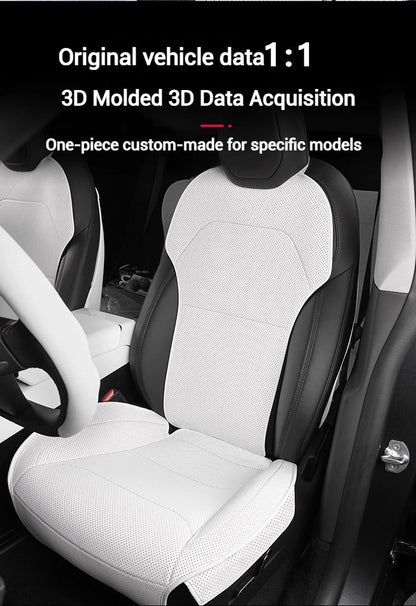 For Tesla Model Y Juniper 2025+ & 2026 Nappa Leather Seat Cushion Ventilation Comfortable Split Single Sitting Back row Set