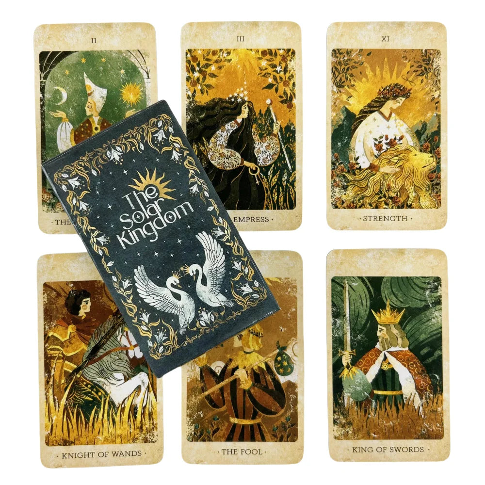 1/3/5 Pcs The Solar Kingdom Tarot Deck Oracle Set Divination English Versions Edition Board Playing Game Wholesale