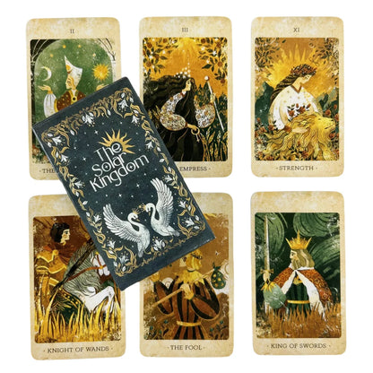 1/3/5 Pcs The Solar Kingdom Tarot Deck Oracle Set Divination English Versions Edition Board Playing Game Wholesale