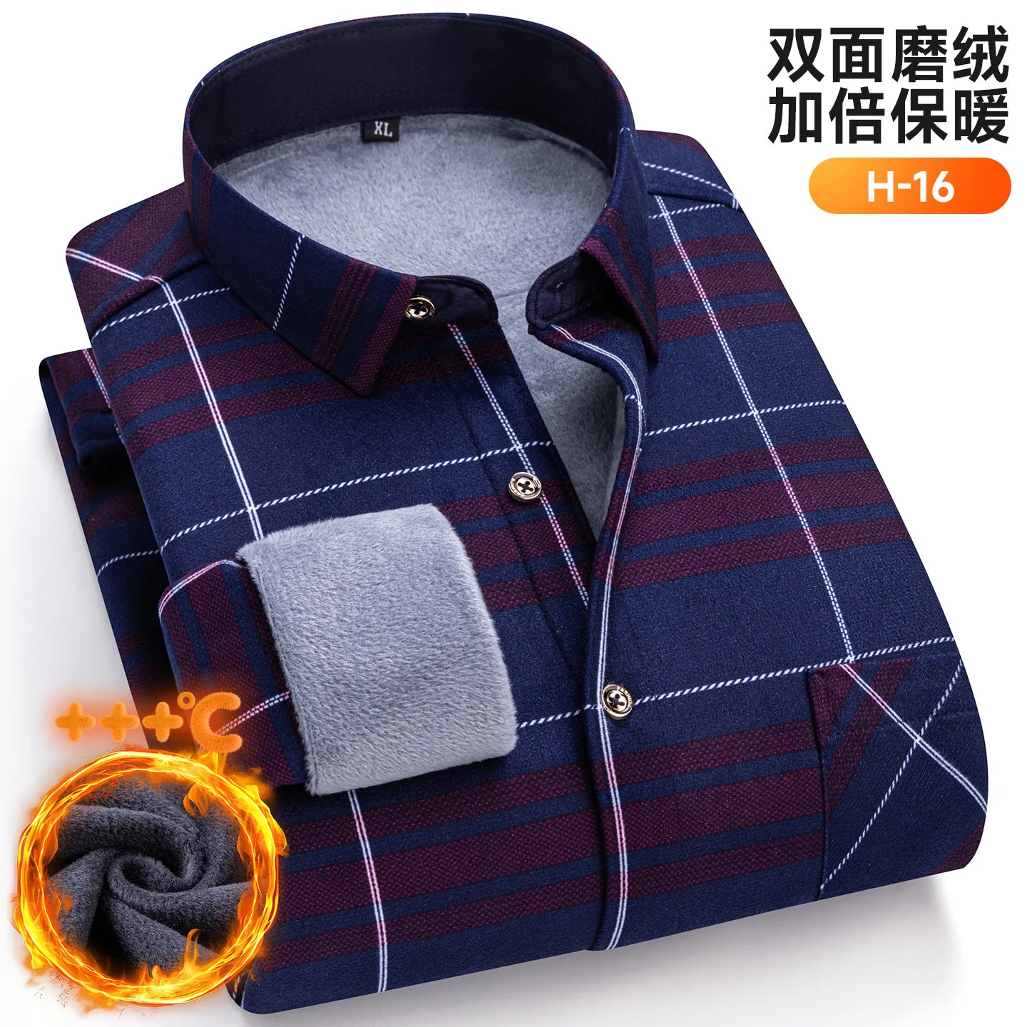 New Plus Size 8XL 7XL 6XL Men's Shirt Autumn Winter Fleece Thickened Warm Long Sleeve Plaid Business Casual Slim-fit Man Clothes