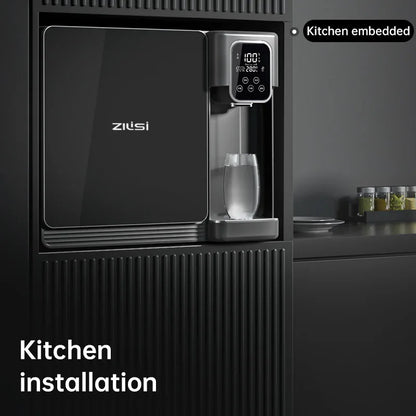 Wall mounted household water purifier without water tank pipeline water dispenser, instant hot direct drinking