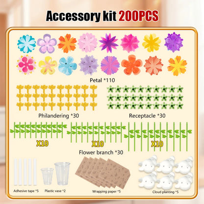Girl Creative Flower Crafting Set Children's Work Supplies DIY Craft Education Manual Activities for 3 Years Kids Birthday Gifts