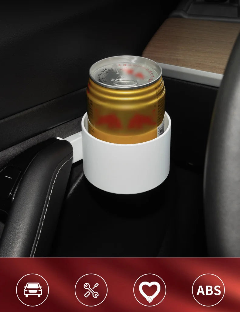 Cup Holder Adapter Tesla Model 3 Tesla Model Y Accessories Car Door Cup Holder Bottles Expander Organizer with Silicone Coaster