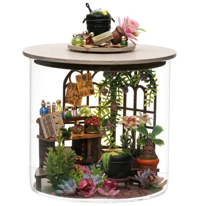 Wooden Mini DIY Doll house Kit For  Making And Assembling Room Models Toys Home And Bedroom Decorations With Furniture Dollhouse