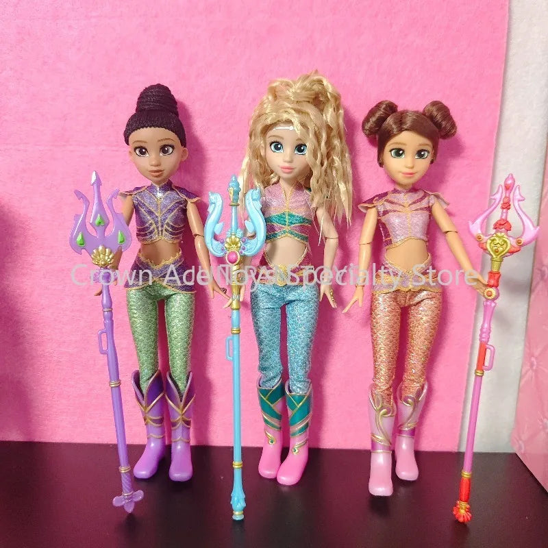 Original Netflix Mermaid Magic Warrior Loose Dolls No Accessories Sasha Nerissa Mermaid-style Transformation Dress Kid Gift Toys