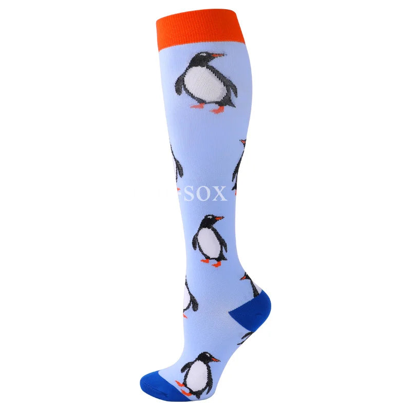 1Pair New Compression Stockings 20-30Mmhg Knee High Sports socks Fit Medical Varicose Veins Pregnant  Edema Diabetes Circulation