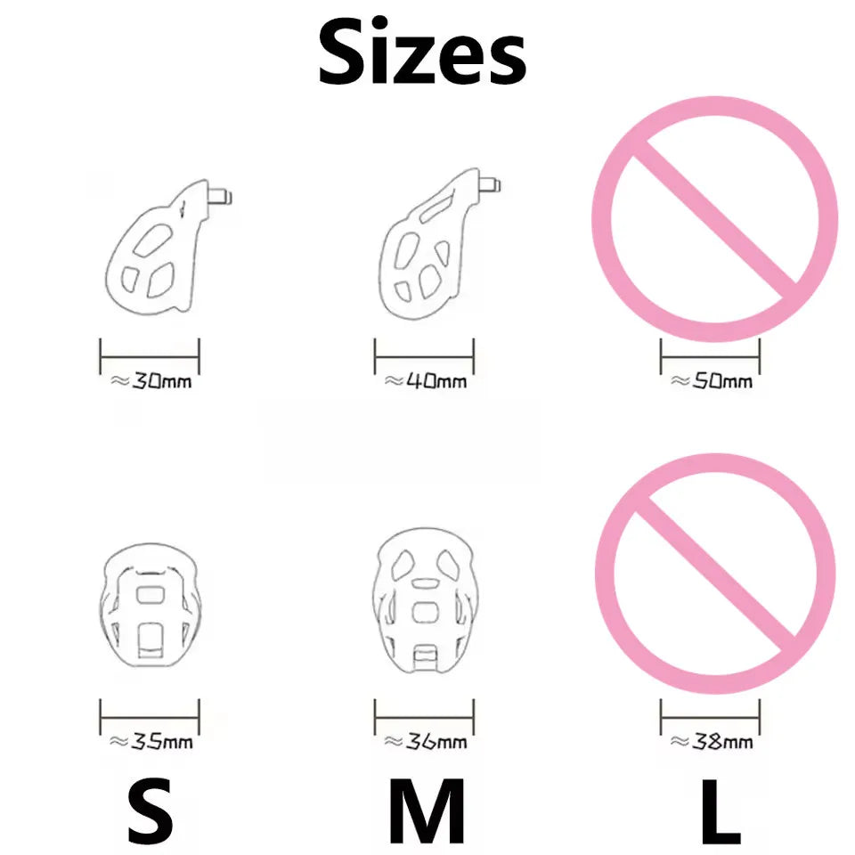 Soft Silicone Chastity Cage Device Anti-Cheating Penis Lock with 4 Size Cock Rings Penis Restraints for Men Discreet Sex Toys