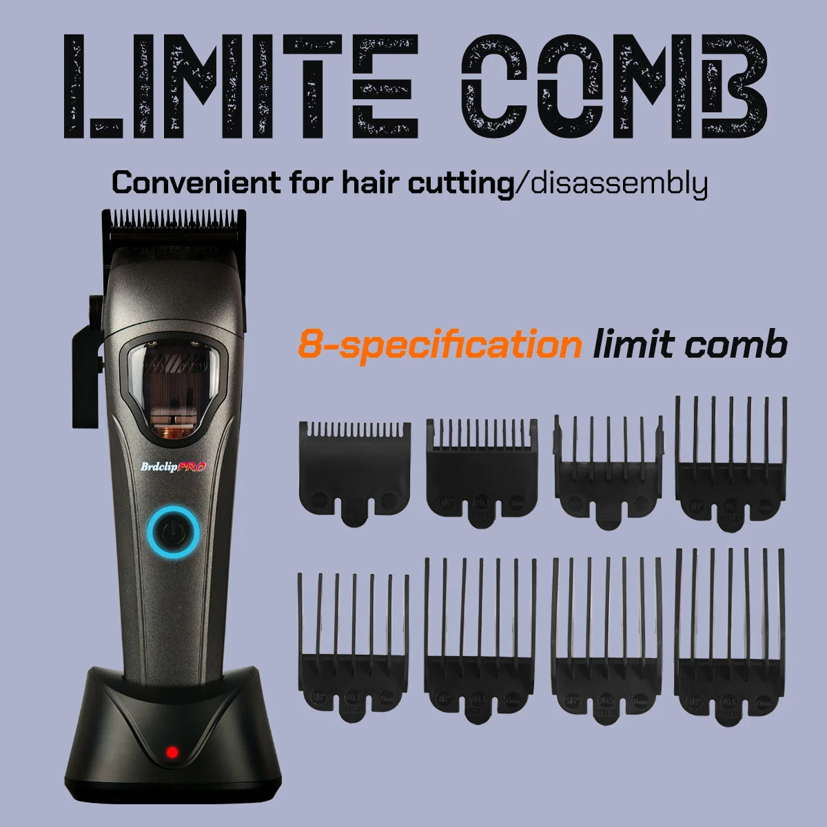 10000RPM BRD 633 Professional Electric Hair Clipper Magnetic Levitation Motor Hair Trimmer for Man with Base DLC Blade Barber