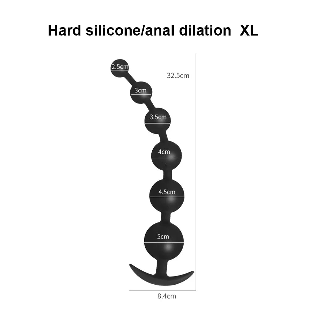 Huge Anal Plug 9cm Anal Beads 100% Liquid Silicone Soft Anal Balls Big Buttplug Prostate Massager Adult Sex Toys For Men