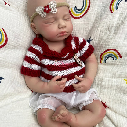 Open Mouth Silicone Reborn Baby Loulou 20" Preemie Bebe Reborn Girl&Boy Washable Newborn Doll Muñeca De Renacimiento De Silicona
