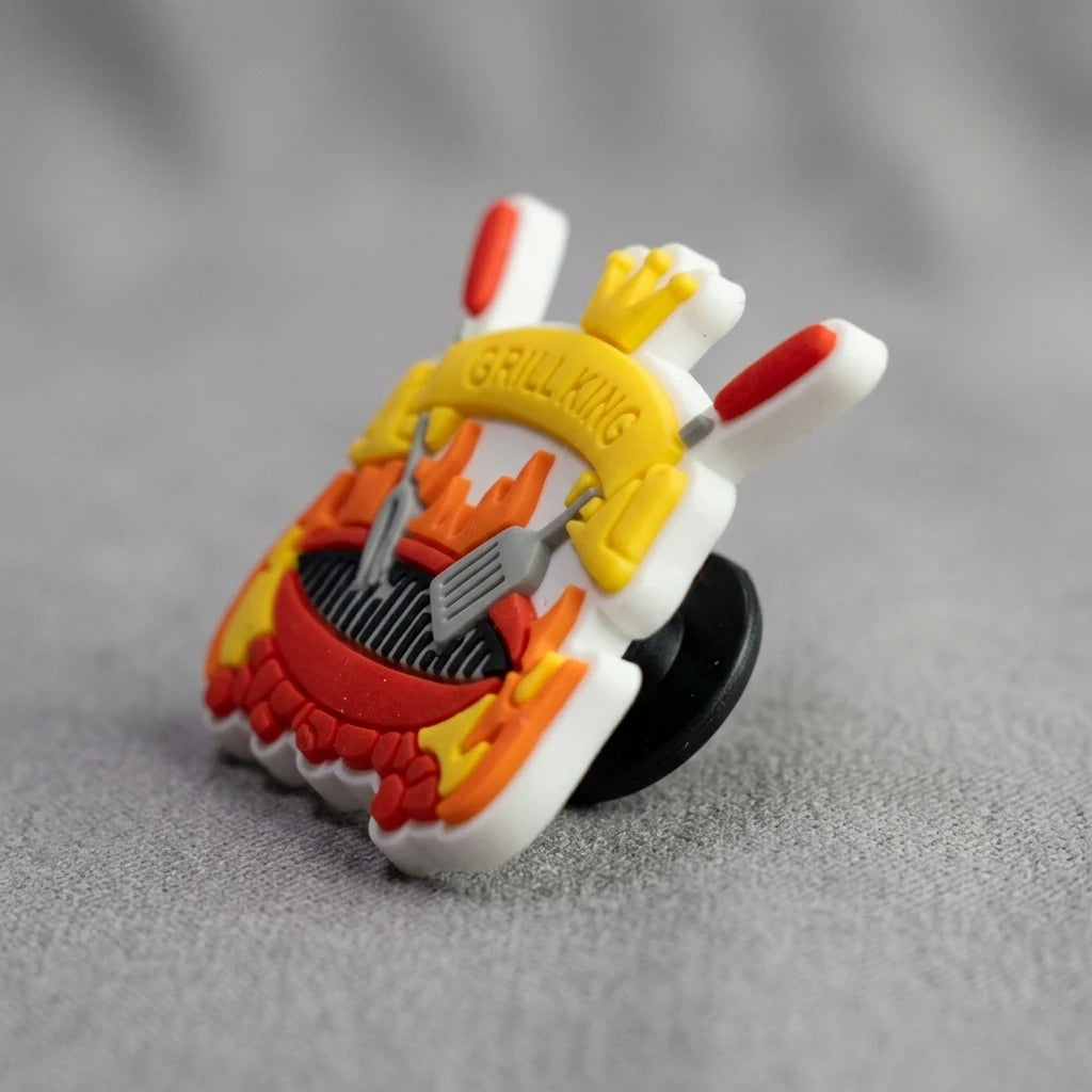 10Pcs Go Camping Tent Backpack PVC Shoe Charms Buckle Clog Sandals Shoes Decoration Hole Slipper Accessories Holiday Present