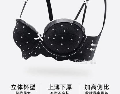 YUQI Elegant Lace Bra Set 2026 - Push Up Half Cup for Small Chest, Support & Anti Sagging, Sexy Back Design | Lingerie S-XL Suit