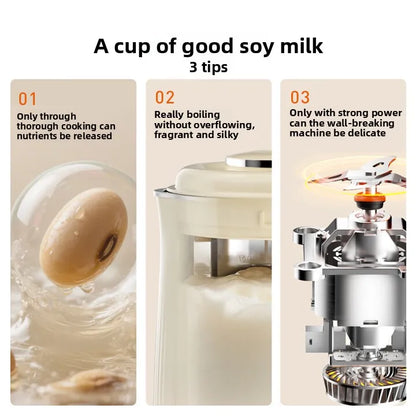 1.4L Stainless Steel Soy Milk Maker with 316L Self-cleaning and Reservation Function DJ14X-D664 for Home Use 220V