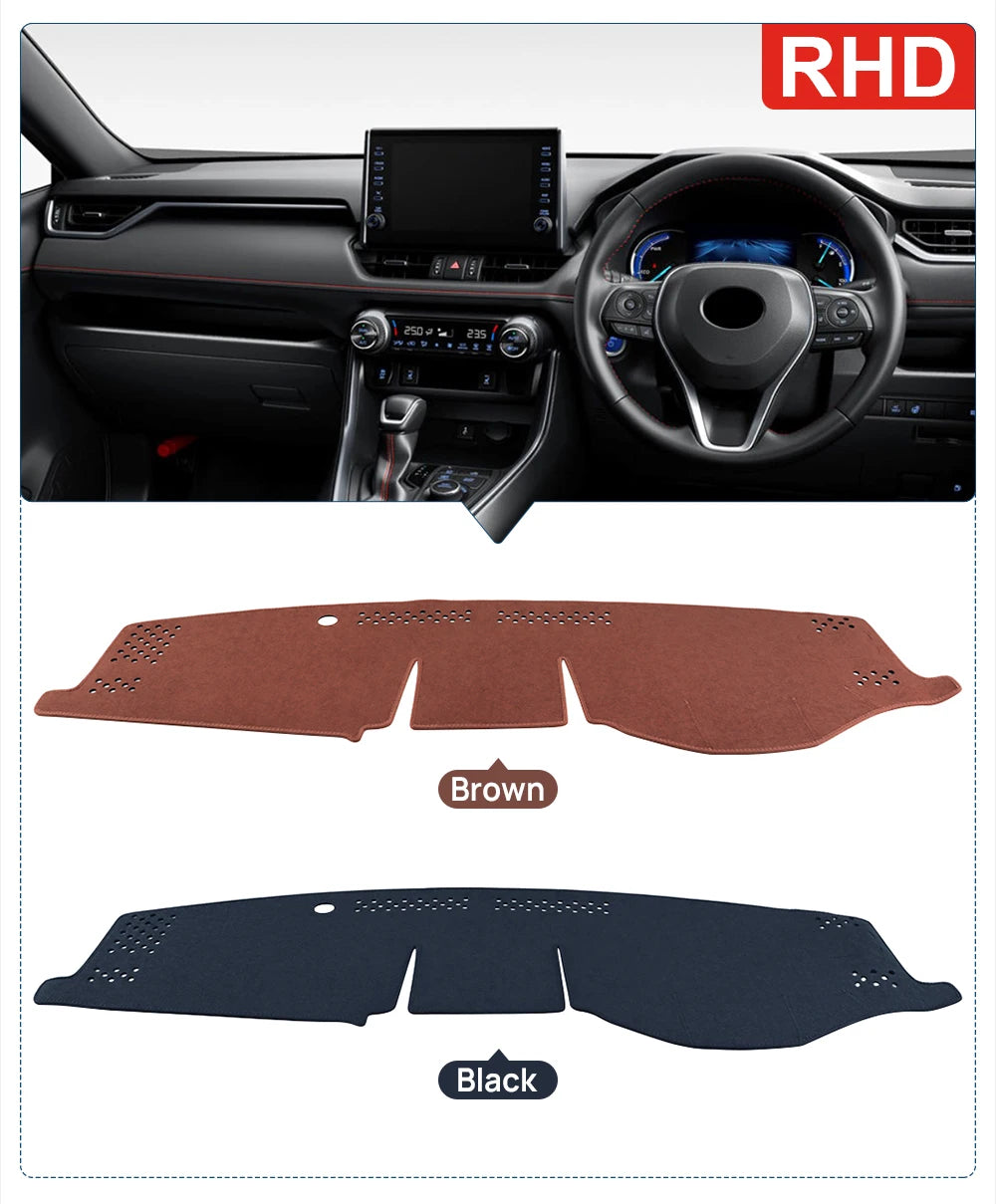 Car Dashboard Mat Sun Shade Instrument Desk Cover Accessories For Toyota RAV4 XA50 2019 2020 2021 2022 2023 2024 2025 Hybrid