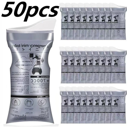 Disposable Urine & Vomit Bags, 700ML Portable Urinal for Women/Men, Emergency Travel, Camping, Traffic Jam, Pregnant, Patient