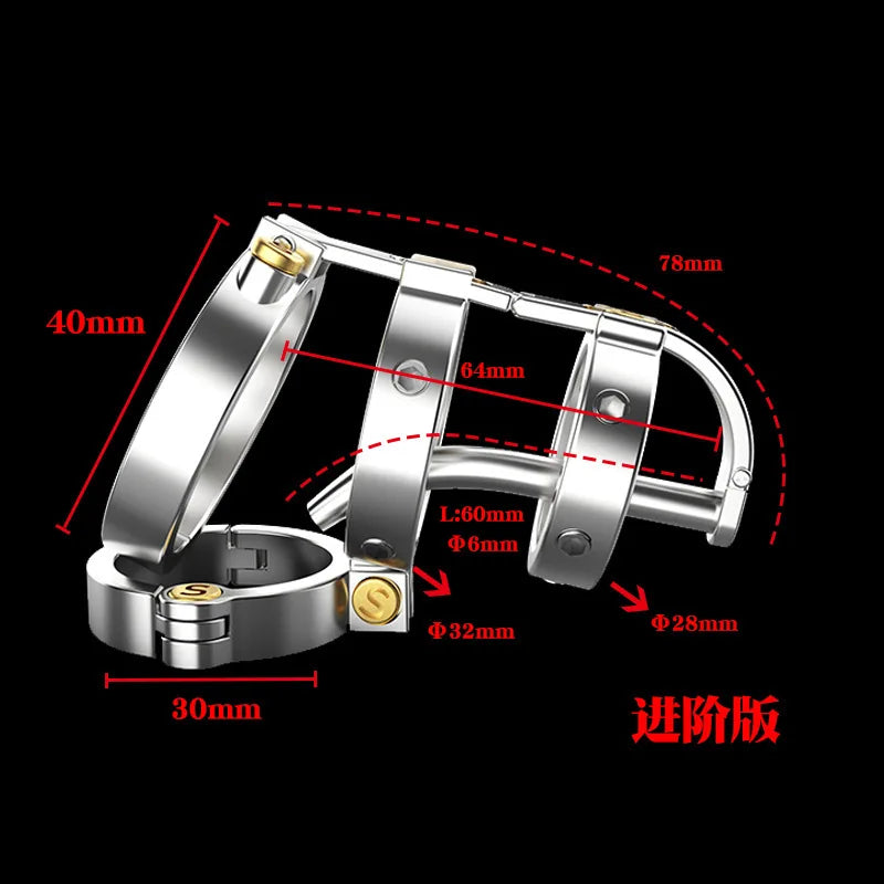 Metal Removable with thorns Chastity Cage BDSM Male Chastity Device Cock Cage Penis Ring Belt 3 Ring sizes Adult Sex Toys 18+