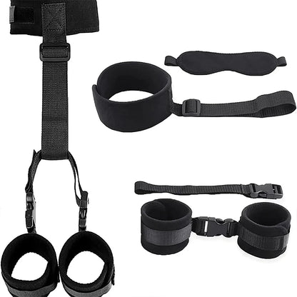 7 Piece Adult Bdsm Bed Erotic Products Women Couples Handcuffs Bandage Set SM Restraint Wrist And Ankle Cuff Sex Toys Sex Swing