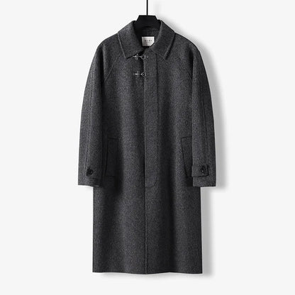 Men High Quality Autumn Winter Wool Coat Long Trench Coat Men