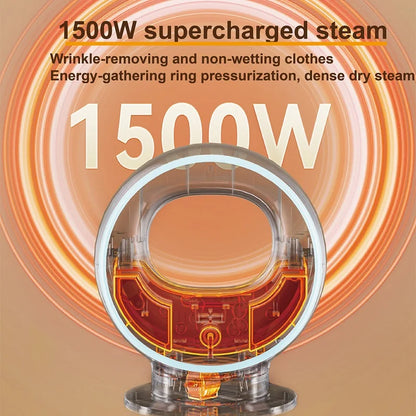 1500W Handheld Pressurized Steam Iron Auto Large Steam Wrinkle Remover 5 Gear Ceramic Titanium Panel Garment Ironing Machine