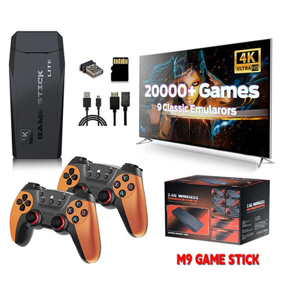 2026NEW M8 Video Game Console 64G 20000 Games Retro handheld Game Console Wireless Controller Lite 4K Game Stick For Xmas Gifts