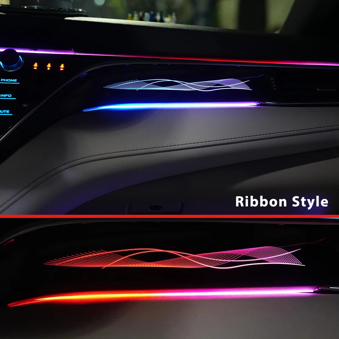 For Toyota Camry 2018 2019 2020 2021 2022 2023 Ambient Light LED Atmosphere Lamps Car Interior Symphony RGB Starry Night Style