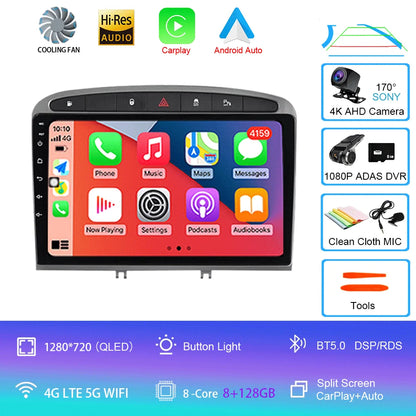 Android 16 Car Radio for Peugeot RCZ 308 SW 2007-2015 408 2012-2020 2DIN Multimedia Navigation GPS Carplay Auto Head Unit WIFI