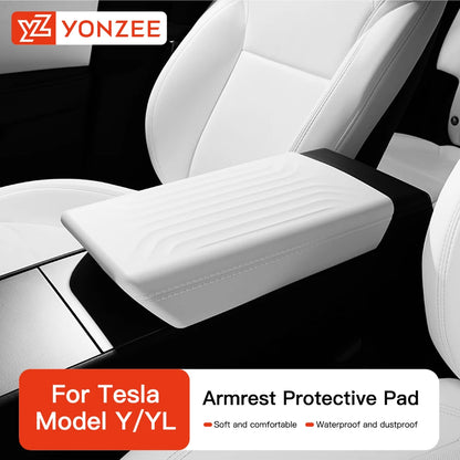 YZ  For Tesla Model Y YL Juniper Model 3 Highland TPE Armrest Cover Soft Case Center Arm Rest Pad Anti-scratch 2026 Accessories