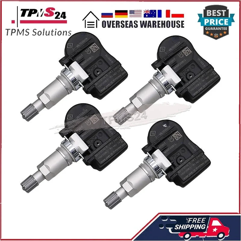 4PCS For Renault Megana Renault Scenic 4Pcs Tire Pressure Sensor TPMS 433MHz 407005578R