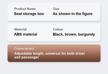 2PC Adjustment Car Seat Gap Storage Box Universal Auto Slot Organizer For Driver Pessenger Phone Key Pocket Interior Accessorie