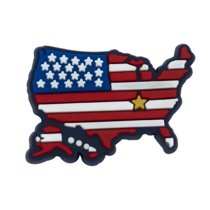 1/25PCS American Culture & Sports Theme Shoe Charms DIY Decorative Pins Eagle Statue of Liberty Clogs Accessories Shoe Buckles