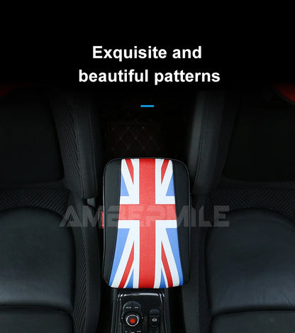 Leather For Mini F54 F55 F56 F60 R55 R56 R60 Auto Hand Rest Pad Central Armrest Storage Box Cover Protective Mat Accessories