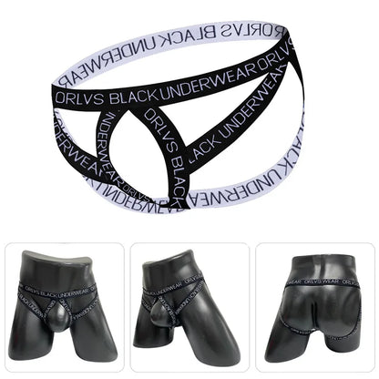 Men's Thong Bikini Underwear Athletic Supporters for Men Breathable Sexy G-String T-Back Underwear